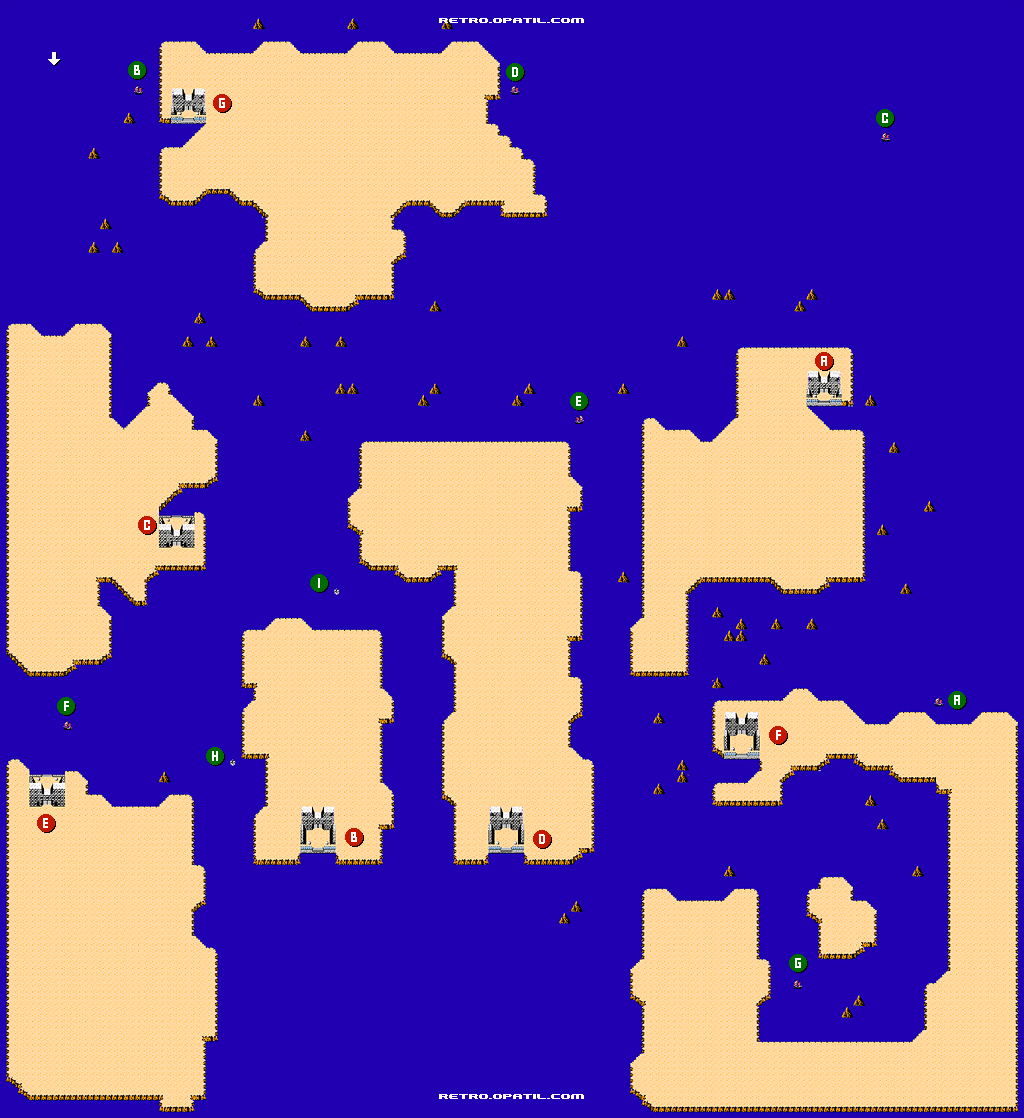 FC 魔界島の海図（海上マップ）